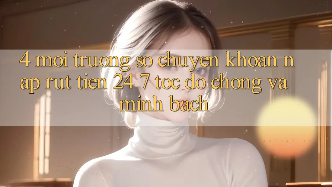 4. Môi trường số chuyển khoản nạp - rút tiền 24/7: Tốc độ chóng và minh bạch