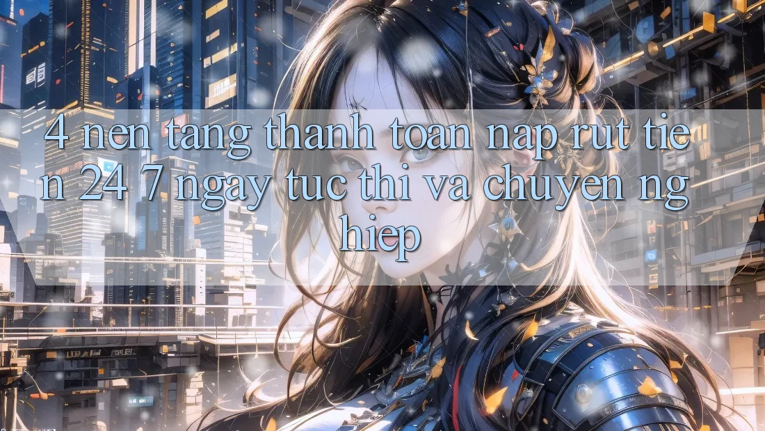 4. Nền tảng thanh toán nạp - rút tiền 24/7: Ngay tức thì và chuyên nghiệp